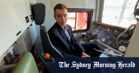Driver gives tour of V-set passenger train