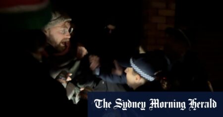 Altercation between police and pro-Palestine activist