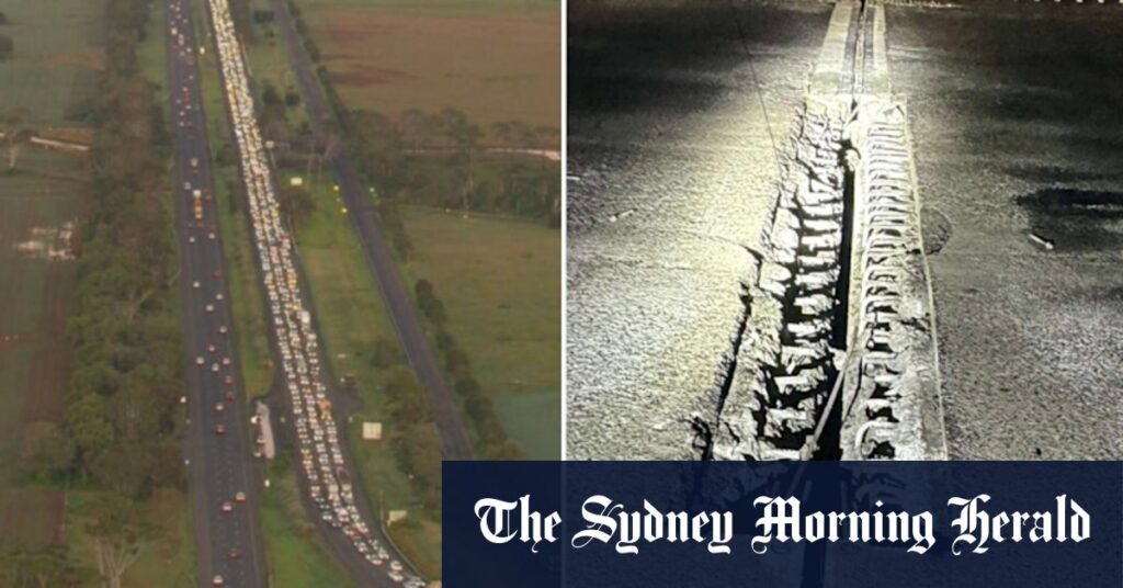 Transport department apologises for road works issue that triggered crash and major traffic delays in Melbourne