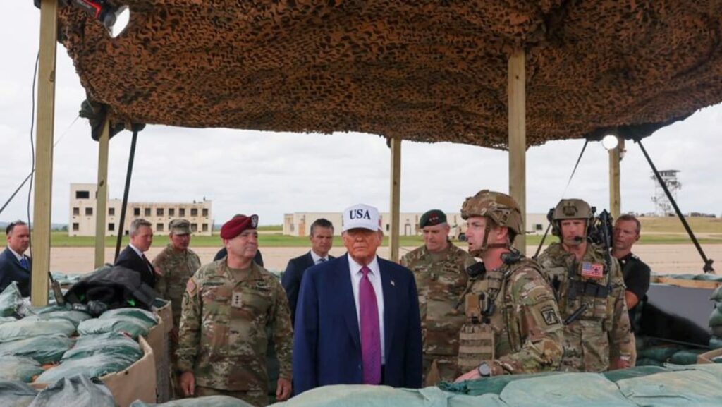 Trump marks Army milestone as troops deployed to Los Angeles