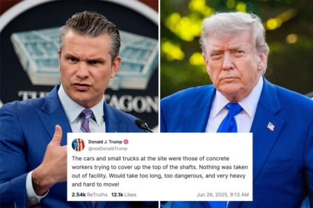 Trump, Hegseth reject suggestion Iran moved uranium before US strikes: ‘Nothing was taken out’