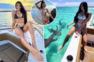 Model with M legs risks losing precious limb to shark: ‘Literally inches from me’