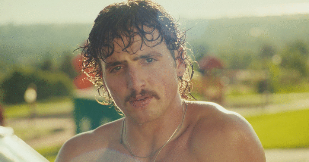 Benson Boone Pokes Fun at His Haters, Gets Shirtless and Sudsy in ‘Mr. Electric Blue’ Music Video