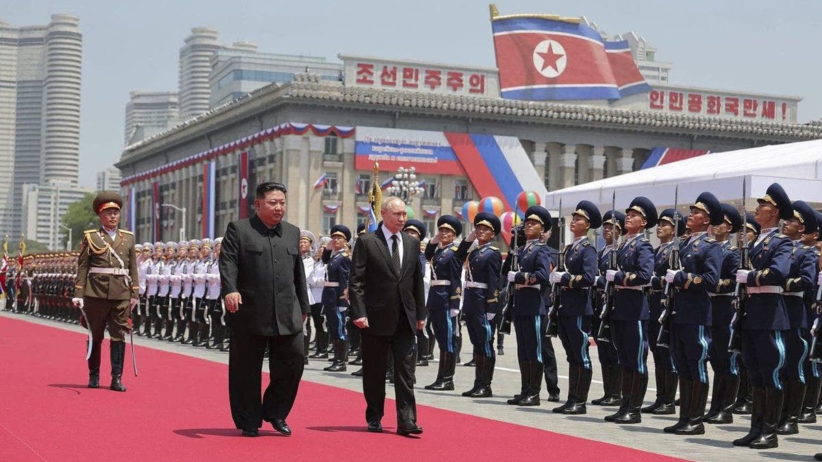 Russian President Putin visits Kim Jong Un in North Korea.