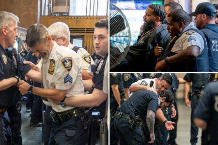 Maniac barges into NYC courthouse and slashes officers in the neck, face in chaotic scene