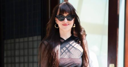 Dakota Johnson Steps Out in Naked Dress Following Chris Martin Split Reports