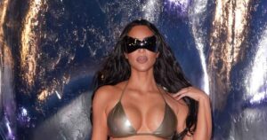 Kim Kardashian Is Red-Hot in Crimson Skims Bikini Pic