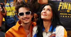 Kylie Jenner and Timothee Chalamet Have Courtside PDA at NBA Playoff Game: See Photos