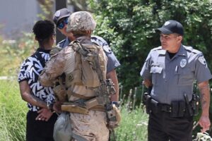 US Marines temporarily detain a civilian — an Army veteran — for the first time in LA