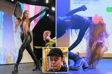 Elon Musk’s trans daughter puts on drag performance in skin-tight bodysuit at LA anti-ICE fundraiser
