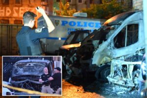NYPD vehicles torched in suspected arson attack in Brooklyn