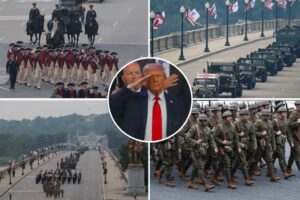 Trump calls US Army ‘the greatest, fiercest, and bravest fighting force ever’ as over 100 tanks rumble through parade route