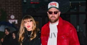 Taylor Swift and Travis Kelce Coordinate in Pastel, Hold Hands on New York City Date