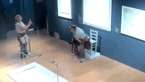 Tourist caught-on-camera smashing crystal-studded ‘Van Gogh’ chair at art museum