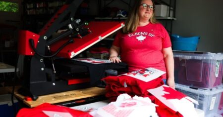Once popular ‘elbows up’ merch not a hot seller for Canada Day, vendors say