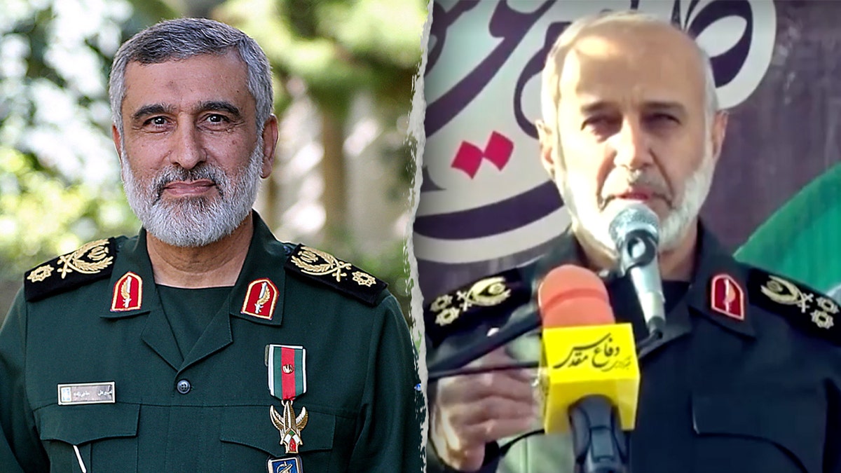 IRGC Aerospace Force Commander Amir Ali Hajizadeh, left and Lt. Gen. Gholamali Rashid,, right.
