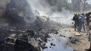 ‘Many killed’ after Air India plane crashes near airport, with over 200 people on London-bound flight