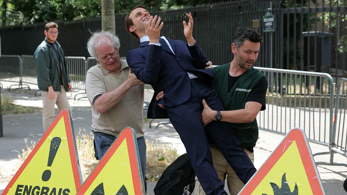 Statue of French President Emmanuel Macron is stolen by Greenpeace activists