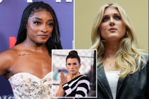 Ex-NASCAR driver Danica Patrick weighs in on Riley Gaines and Simone Biles’ social media feud over trans athletes