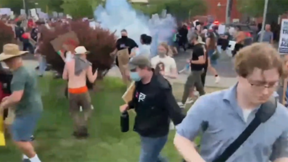 tear gas deployed on spokane crowd