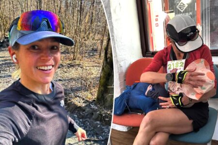Supermom runner claims gold in grueling marathon — even after stopping to breastfeed three times