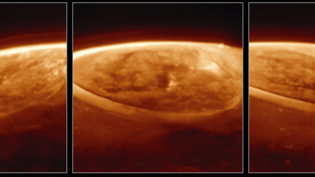 Bright auroras on Jupiter are captured by Webb Space Telescope