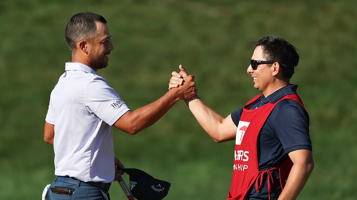 Xander Schauffele after winning travelers