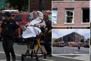 Blazing inferno tears through Bay Ridge building in Brooklyn, injuring 4 including firefighter