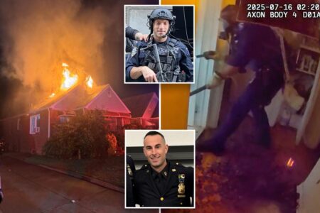Exclusive | Dramatic bodycam footage shows two NYPD cops bust into burning NYC home to rescue residents