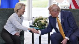 Von der Leyen and Trump strike EU-US trade deal to avert tariff war