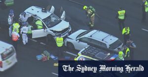 Gridlock, multiple lanes closed after collision