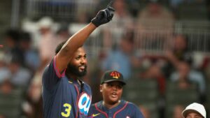 Rays slugger Junior Caminero watches as outfield ballboy robs home run during derby