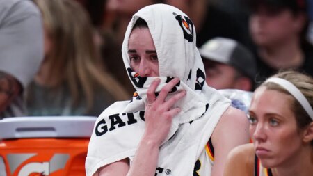 Caitlin Clark leaves Fever’s win in tears as she appears to suffer injury
