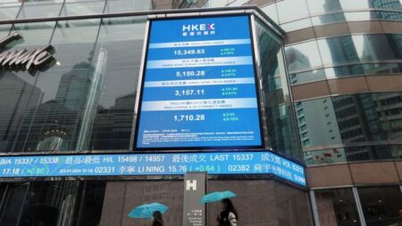 Hong Kong stocks lifted by Nvidia rally on mixed day in Asia