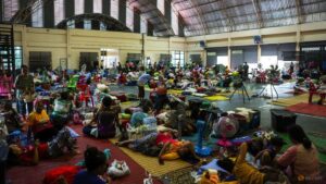 From sports day to shelter: Thai family flees shelling from Cambodia