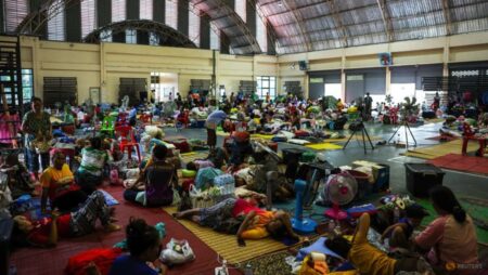 From sports day to shelter: Thai family flees shelling from Cambodia