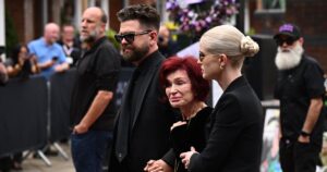 Sharon, Kelly and Jack Osbourne Are Visibly Emotional at Ozzy Osbourne’s Funeral Procession
