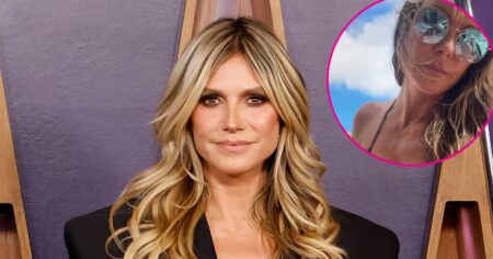 Heidi Klum Rocks Brown Bikini While Soaking Up the Sun on the Beach in Flirty Video