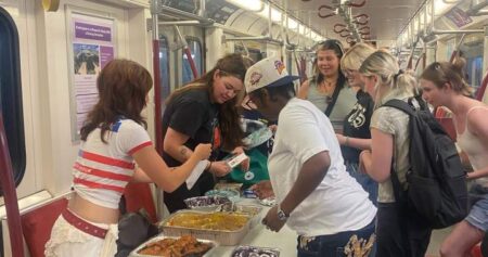 Toronto woman goes viral after hosting free buffet for passengers on the TTC