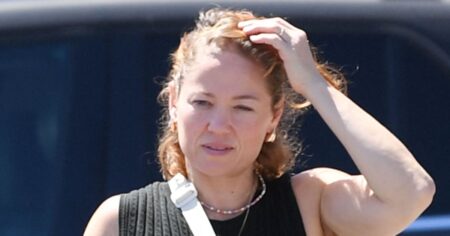 Erika Christensen Shows Off Armpit Hair While Out and About in Los Angeles 