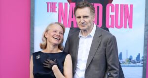 Pamela Anderson and Liam Neeson Bring Kids Together in NYC After ‘Naked Gun’ Red Carpet Kiss