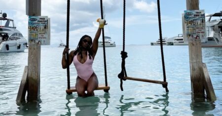 Simone Biles Delivers Barbiecore Vibes in Plunging Pink One-Piece: ‘Fit of the Day’