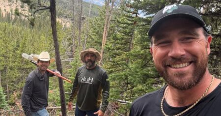 Taylor Swift’s Brother Austin Swift Hangs Out With Travis Kelce and Jason Kelce in Nature Adventure