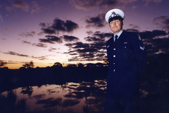 Sherwell, pictured in 1994, had to wait six years to be officially vindicated for killing robber Ian William Turner. 