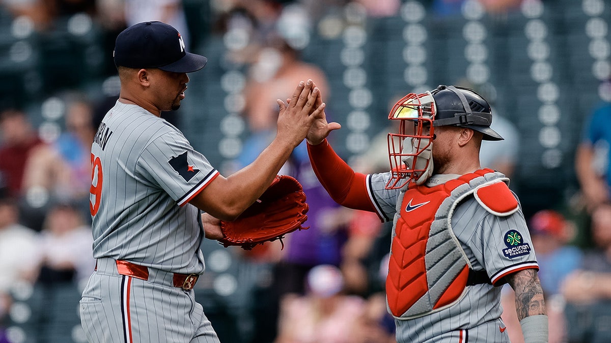 Jhoan Duran and Christian Vasquez