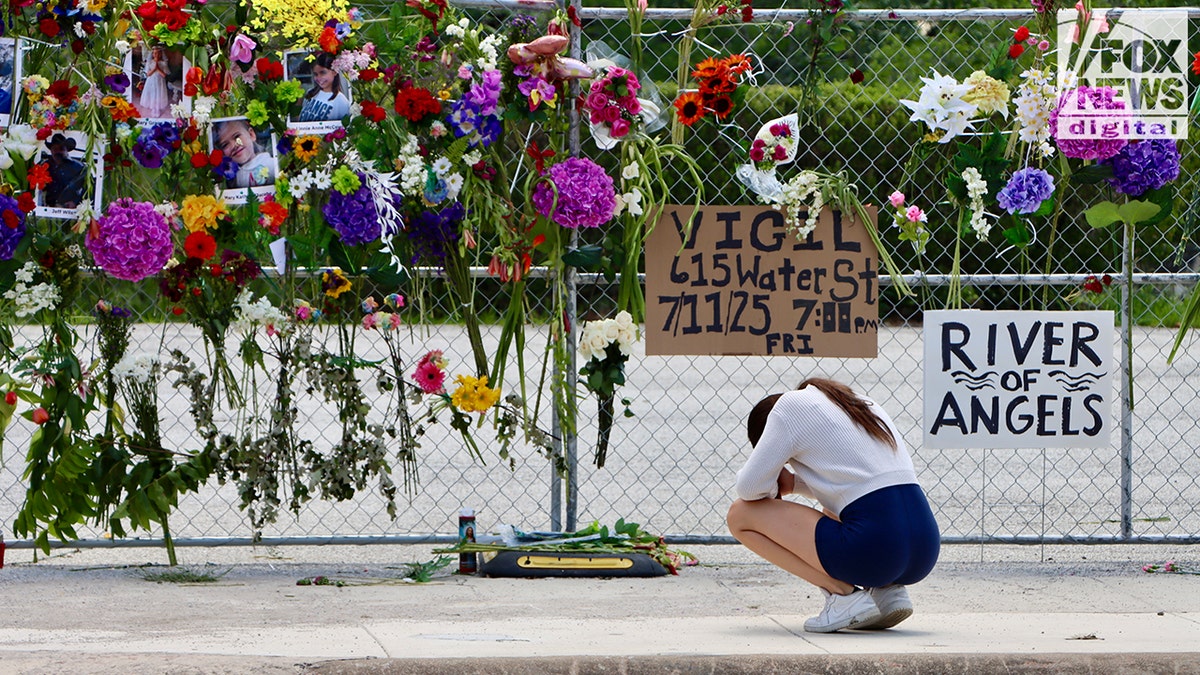 the memorial to the victims of the Texas floods