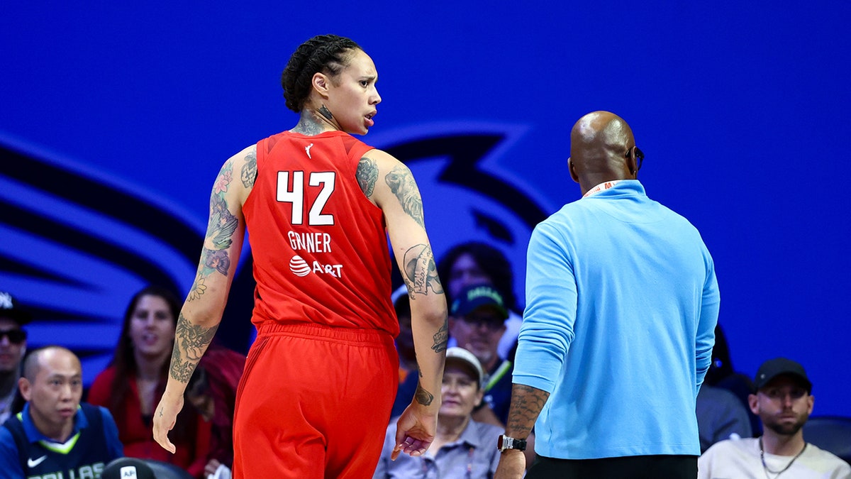 Brittney Griner reacts