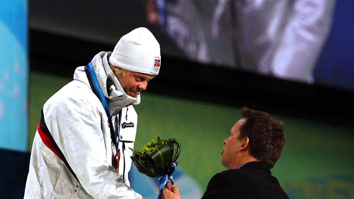 Audun Groenvold getting medal