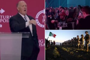 Border czar Tom Homan delivers fiery response to anti-ICE activist interrupting him: ‘You want some? Come get some’