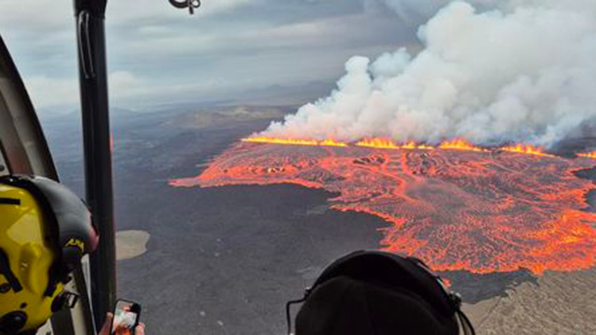 Volcano erupts in Iceland
